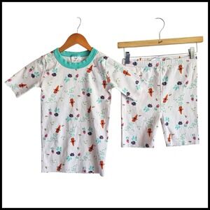 Hanna Andersson Organic Cotton Pajama Set Carrot Print Euro 150cm US 12‎
